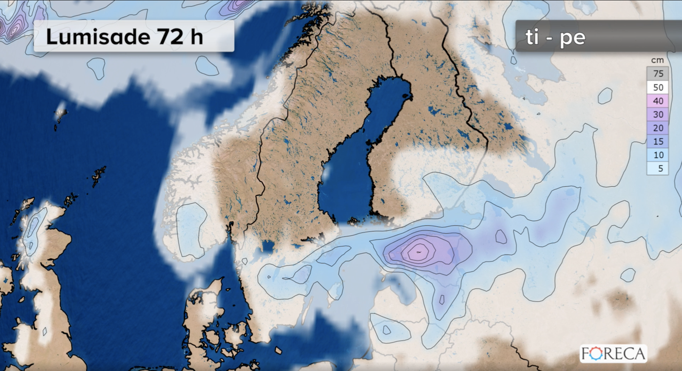 Lumikertymä Virossa 25.-28.2.2020